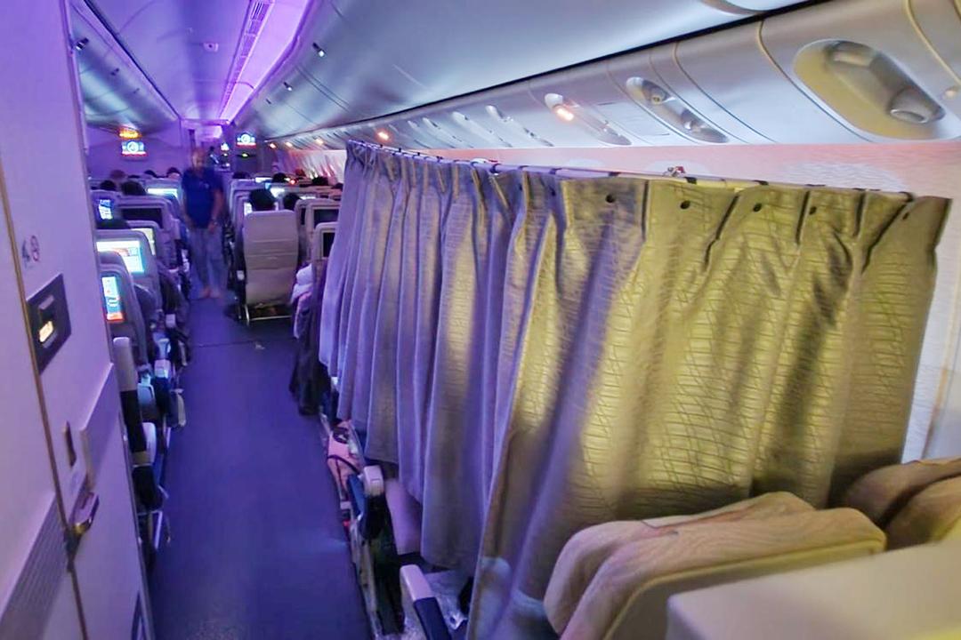 Privacy curtain for a patient on a commercial stretcher flight
